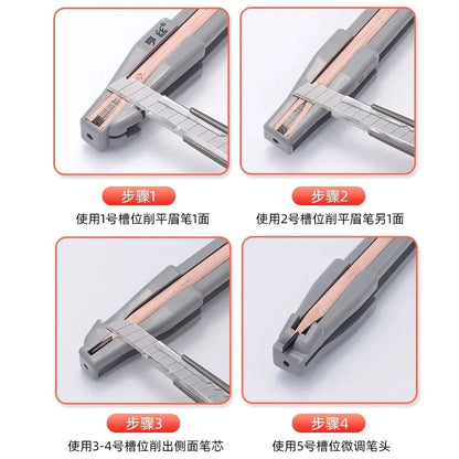 Microblading Eyebrow Pencil Set Waterproof Tattoo Supplies Eyebrow Pen with Sharpener and 10Pcs Brow Trimmer Blade Makeup Tool